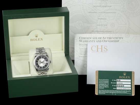 Ролекс (Rolex) Datejust 36 Nero Jubilee Black Tuxedo Silver Dial - Guarantee 116234 